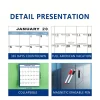 Calendario de Pared 2025 XXL – Planificador Anual Vertical u Horizontal 60x91 cm