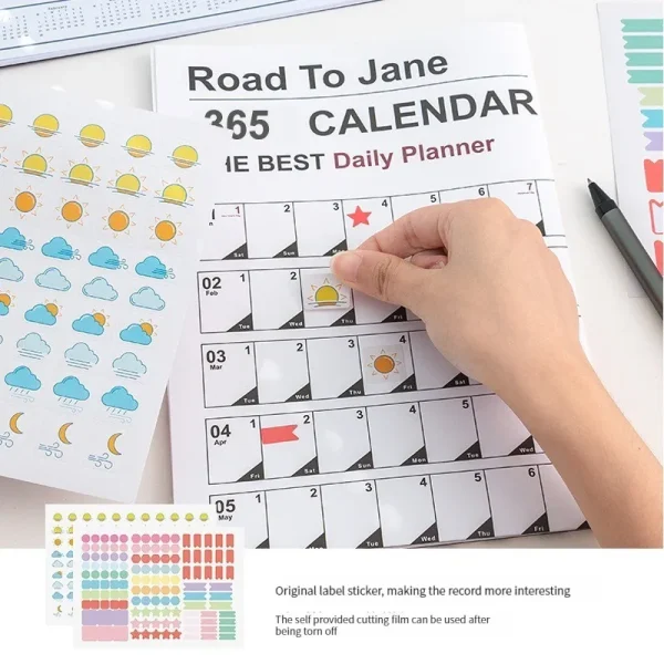 Calendario Kawaii 2025 de Pared – Planificador Anual 74x52 cm con To Do List y Agenda