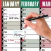 Calendario de Pared 2025 Reutilizable – Planificador Anual 74x52 cm con To-Do List y Agenda