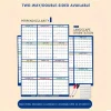 Calendario de Pared 2025 XXL – Planificador Anual Vertical u Horizontal 60x91 cm