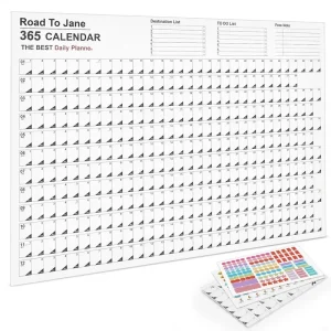 Calendario Kawaii 2025 de Pared – Planificador Anual 74x52 cm con To Do List y Agenda