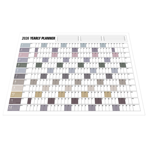 Yearly Wall Calendar Large 2026 Wall Calendar Poster 12 Month Paper Big Planner Monthly Giant Annual Planner For School