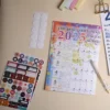 2025 2024 Calendar Planner Sheet Large Wall Calendar Kawaii To Do List Planner Target List Schedule Organizer Office Supplies