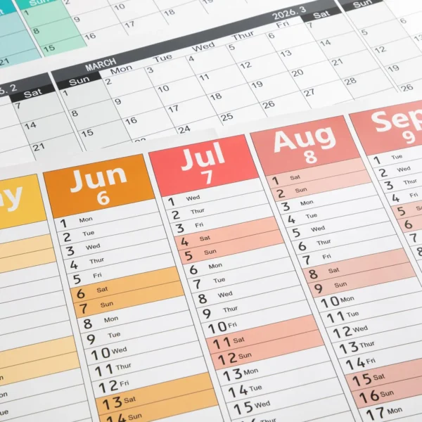 Annual Wall Calendar 2026 Dry Erase Laminated 12 Month Schedule With Pen Eraser Board Vertical Dry Erase Yearly Planner
