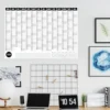 Calendario de Pared 2025 – Planificador Anual Flexible 74x52 cm para Escuela, Hogar u Oficina