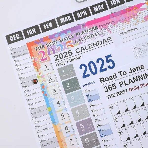 2025 2024 Calendar Planner Sheet Large Wall Calendar Kawaii To Do List Planner Target List Schedule Organizer Office Supplies