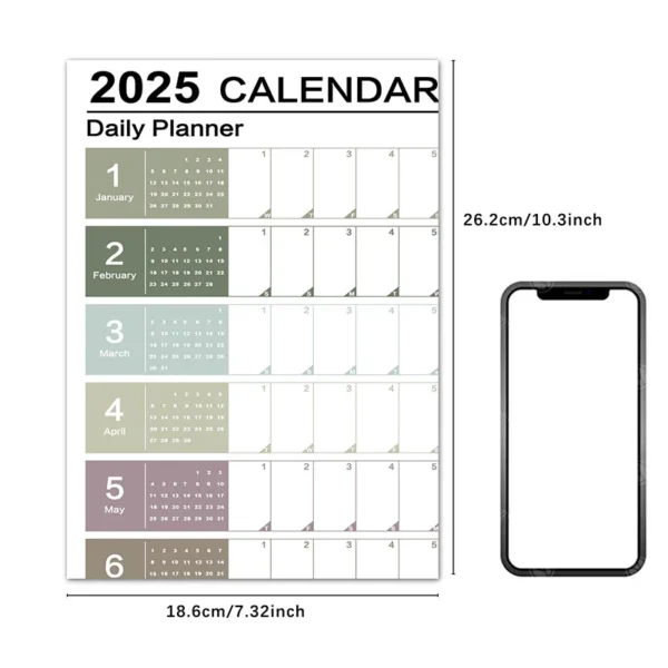 2025 2024 Calendar Planner Sheet Large Wall Calendar Kawaii To Do List Planner Target List Schedule Organizer Office Supplies