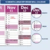 Annual Wall Calendar 2026 Dry Erase Laminated 12 Month Schedule With Pen Eraser Board Vertical Dry Erase Yearly Planner