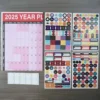 2025 Yearly Wall Calendar Full Year Annual Wall Calendar in One Page 12 Month Planner with Stickers for Office School Supplies