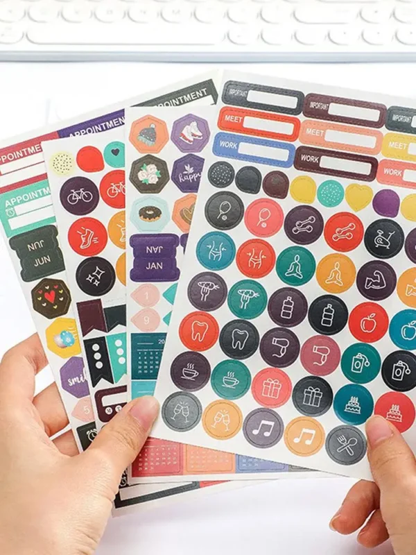 2025 365 Day Poster Calendar Annual Wall Calendar With Colored Stickers Wall Hanging Yearly Planner Monthly Home Accessories