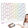 2025 365 Day Poster Calendar Annual Wall Calendar With Colored Stickers Wall Hanging Yearly Planner Monthly Home Accessories