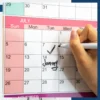 Annual Wall Calendar 2026 Dry Erase Laminated 12 Month Schedule With Pen Eraser Board Vertical Dry Erase Yearly Planner
