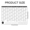 Calendario de Pared 2025 – Planificador Anual Flexible 74x52 cm para Escuela, Hogar u Oficina