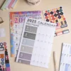 2025 2024 Calendar Planner Sheet Large Wall Calendar Kawaii To Do List Planner Target List Schedule Organizer Office Supplies