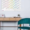 2025 365 Day Poster Calendar Annual Wall Calendar With Colored Stickers Wall Hanging Yearly Planner Monthly Home Accessories
